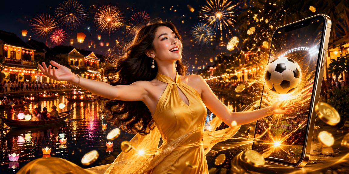 Lễ hội cổ vũ bóng đá tại phố cổ Hội An, người hâm mộ theo dõi trận đấu và cược thể thao qua app
